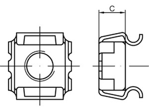 ART 88109 Käfigmuttern St. M 4 - 8 galv. verzinkt gal Zn S Produktbild img1 L