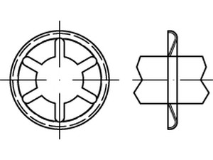ART 88122 Achsen-Klemmringe FSt. FE 12 x 21,0 x 1,8 brüniert S Produktbild img1 L