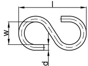 ART 88135 S-Haken Art. 45 Stahl 30 mm galv. verzinkt gal Zn S Produktbild img1 L