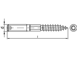 ART 88149 Stockschrauben Stahl Typ 23E M 6 x 50 galv. verzinkt gal Zn S Produktbild img1 L
