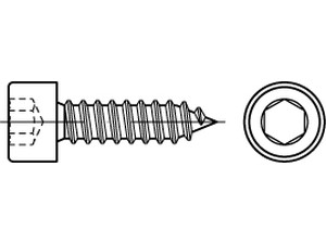 ART 88312 Zylinderblechschraube A 2 4,8 x 19 -C, Kopf DIN 912 A 2 S Produktbild img1 L