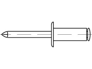 ART 88417 Blindniete 3 x 8 Alu Lack. weiß/St. verzinkt S Produktbild img1 L