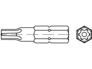 ART 88667 Bits m. PIN-ISR Aufn. SW 1/4 T 27 f. DIN 7981 5,5 S Produktbild img1 L