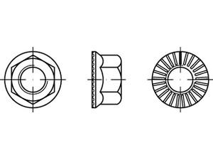 ART 88914 Sechskantmu. Kl. 10 gal Zn m. Sperr-Ripp, M 14 x 1,5 gal Zn S Produktbild img1 L