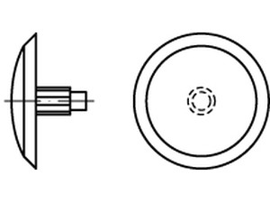 ART 89013 Kappen f. SPAX m. Kopfbohrung ocker Kunstst S Produktbild img1 L