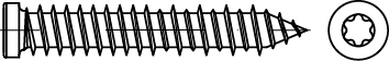 ART 89816 Fensterrahmenschr. Zyl.-kopf Stahl 7,5 x 102 -T30 gal Zn gal Zn FS Produktbild img1 L