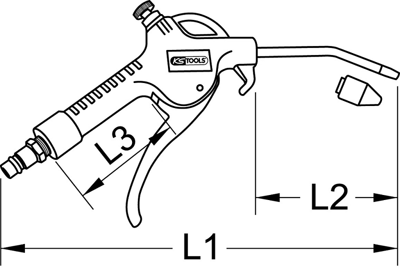 Druckluft-Ausblaspistole mit flexibler Düse Produktbild img8 L