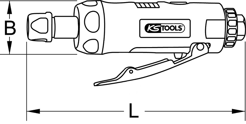 SlimPOWER Mini-Druckluft-Stabschleifer, gerade Produktbild img5 L