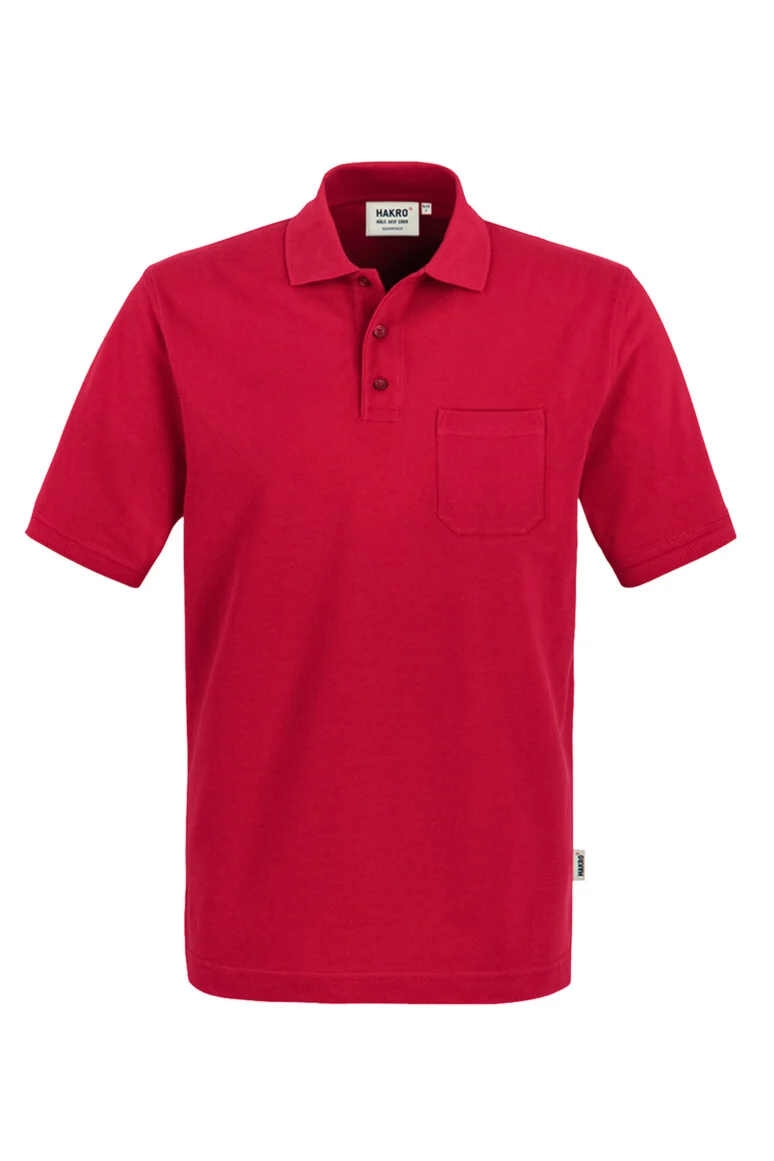 Hakro Pocket Polo-Shirt Top 802-02 rot Größe 2XL  -BBE (Domoferm)- Produktbild img1 L