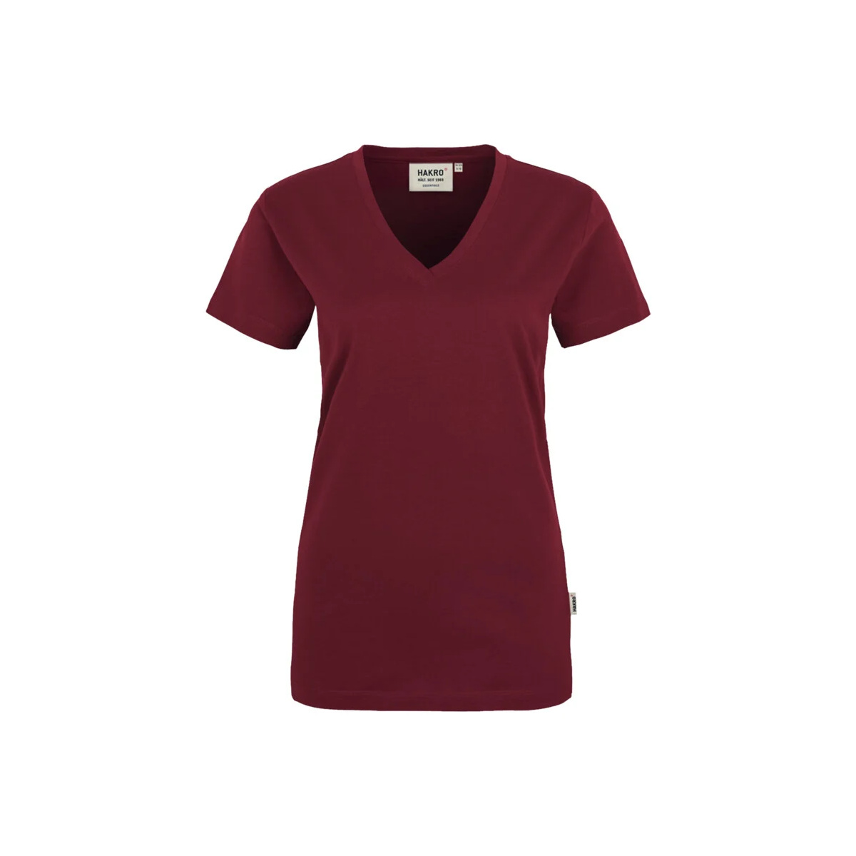Women classic V-Shirt weinrot, Größe 2XL Produktbild img1 L