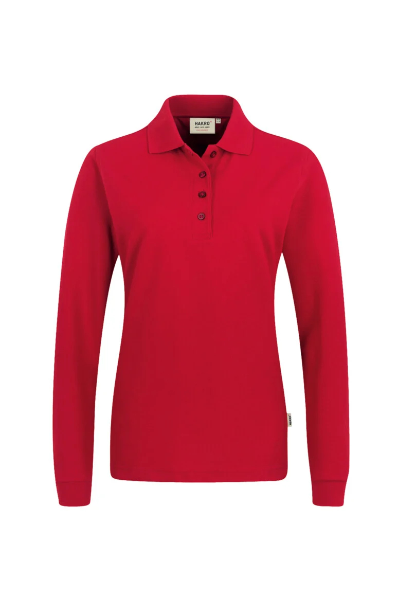Langarm-Damen Polo Performance rot 215 Größe XL Produktbild img1 L