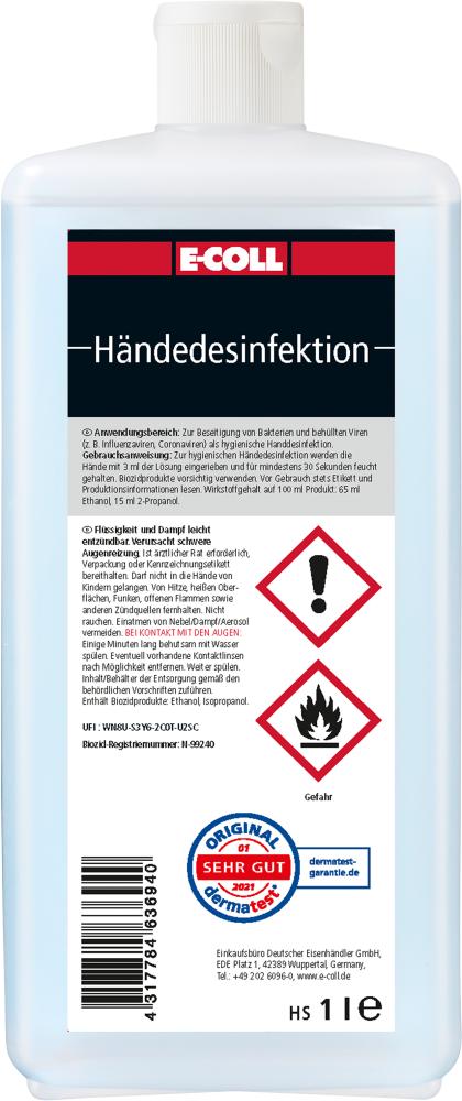 Händedesinfektion 1L E-COLL Produktbild img1 L
