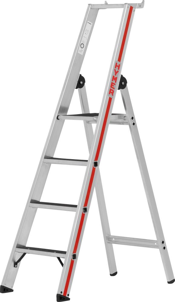 Stufenstehleiter R13 mit Plattform, einseitig begehbar Produktbild img1 L