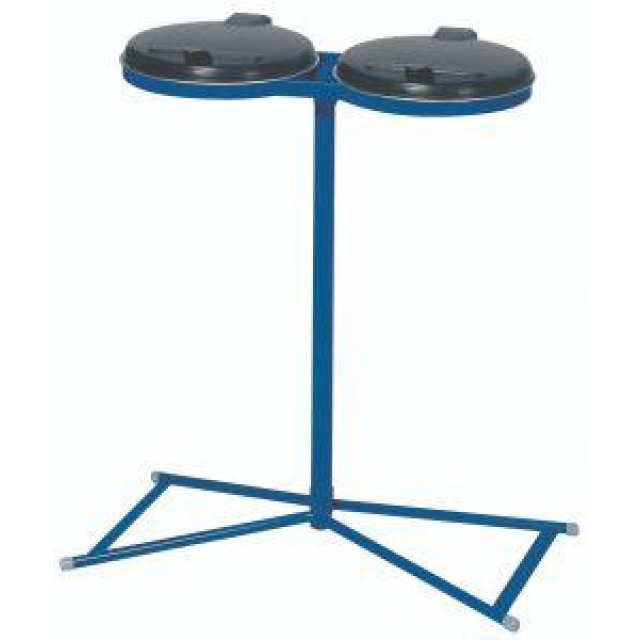 Abfallsammler 2x120 l blau 4Standfüße KS-DeckelVAR Produktbild img1 L