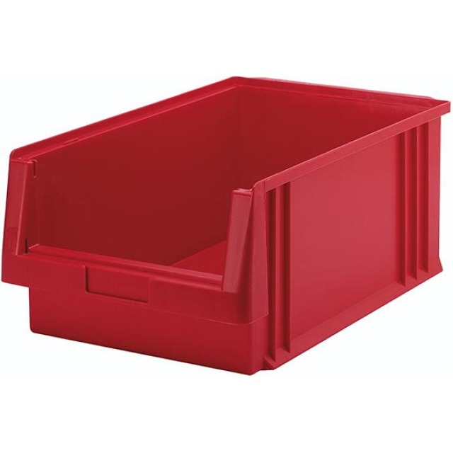 Kunststoff-Sichtlagerkasten, Serie PLK, rot Produktbild img1 L