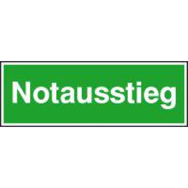 Beschilderung, Zusatzschild Notausstieg Produktbild img1 L