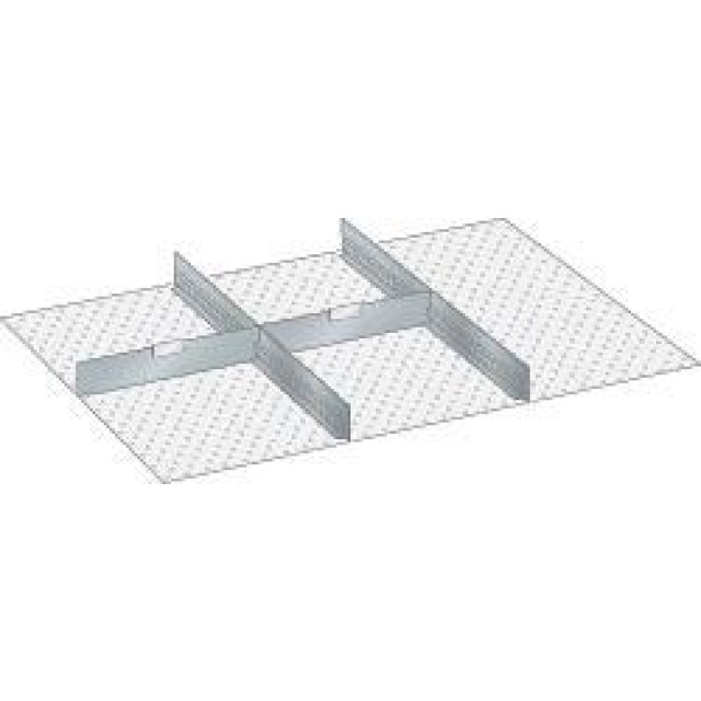 Trennwände (54x36), 2 Schlitzwände, 2 Trennbleche (Schubladen-Einteilungsmaterial), Lista Produktbild img1 L