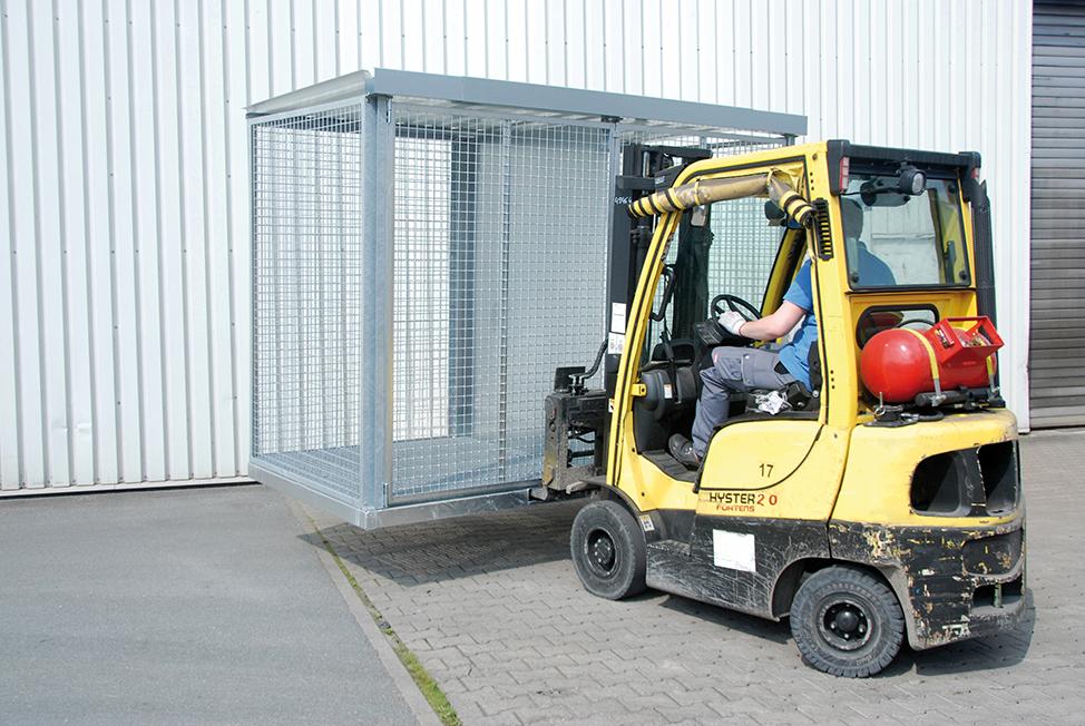 Gasflaschen-Container mit Gitterrostboden Produktbild img1 L
