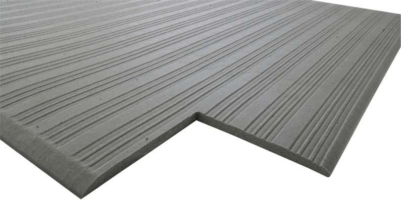 Arbeitsplatzbodenbelag Orthomat® Ribbed, grau Produktbild img2 L