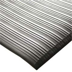 Arbeitsplatzbodenbelag Orthomat® Ribbed, schwarz Produktbild img2 L