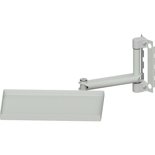 Gelenkarm Systemaufbau mit Anlagetablar RAL 7035 Produktbild img1 L