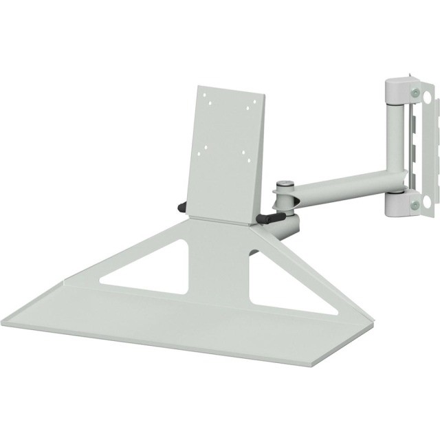 Gelenkarm Systemaufbau mit Monitorhalter RAL 7035 VESA-Aufnahme Produktbild img1 L