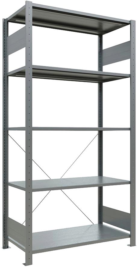 Steckregalsystem verzinkt, B 1000xH 2000 mm, Tragkraft 150 kg Produktbild img1 L