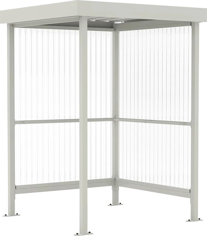 Raucherunterstand Modell Jena, Rahmen RAL 9002 Produktbild img1 L