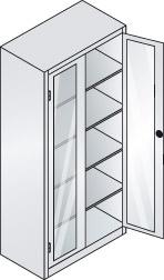 Werkzeug- und Materialschrank (RAL 7035/5010) mit 4 verstellbaren Einlegeböden Produktbild img1 L