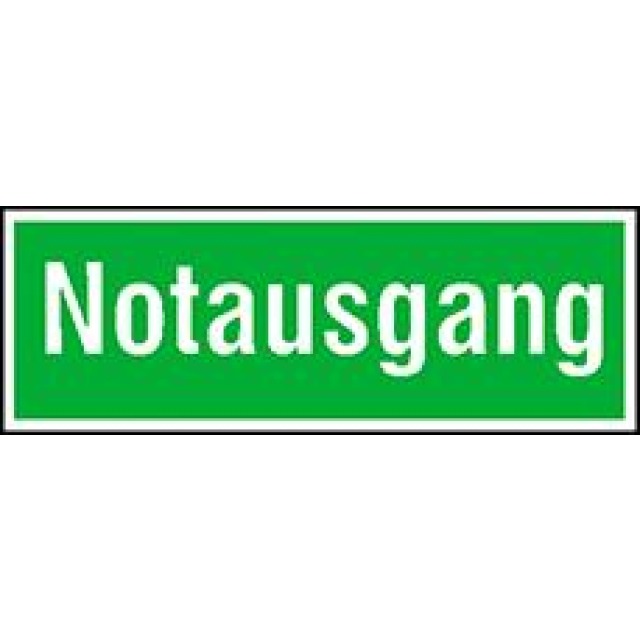 Beschilderung, Zusatzschild Notausgang Produktbild img1 L