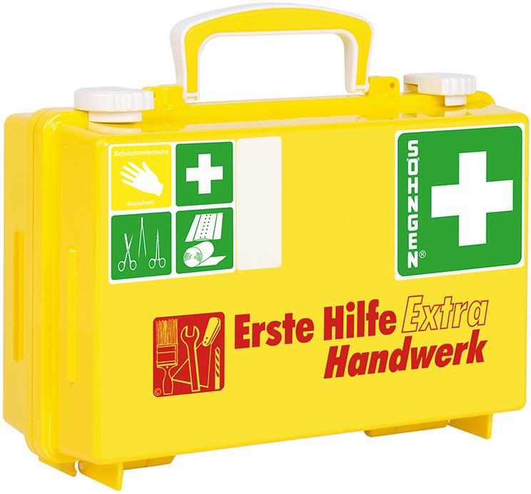 Erste-Hilfe-Koffer Extra Handwerk,DIN 13157,gelb Produktbild img1 L