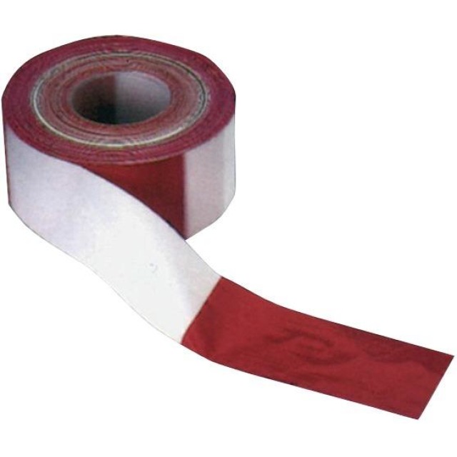 Folien-Absperrband, rot/weiß Produktbild img1 L