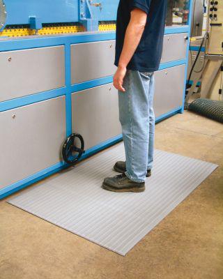 Arbeitsplatzbodenbelag Orthomat® Ribbed, grau Produktbild img3 L