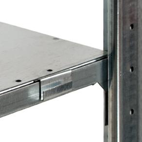 Eckregal Anbaufeld (verzinkt/RAL 7035 lichtgrau) C mit Kreuzstrebe, BxT 1000x300 mm Produktbild img3 L