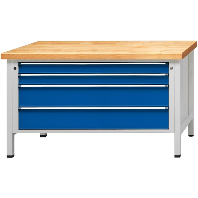 Kastenwerkbank Serie VX, Modell 21 VX, lichtgrau/enzianblau Produktbild img1 L