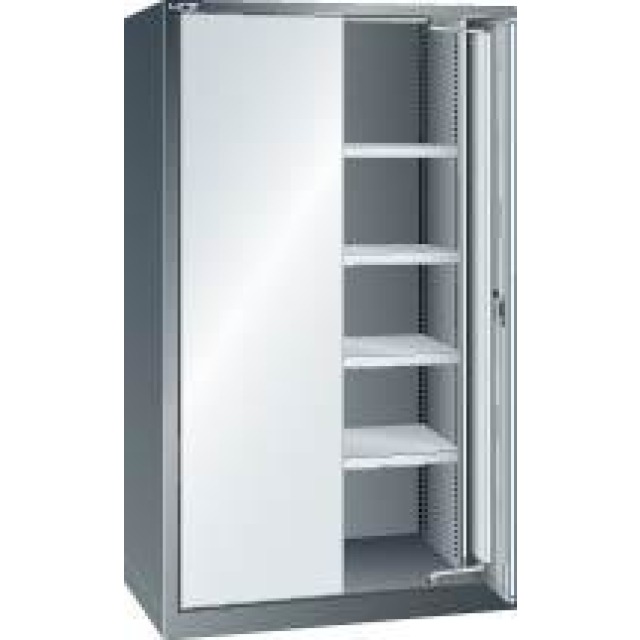 Schwerlastschrank mit Türen und 4 Verstellböden Produktbild img1 L