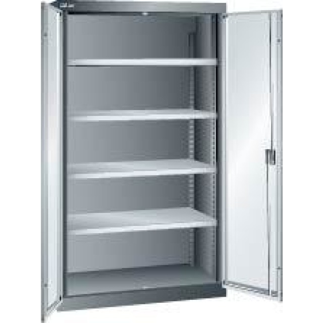 Schwerlastschrank mit Türen und 4 Verstellböden Produktbild img1 L