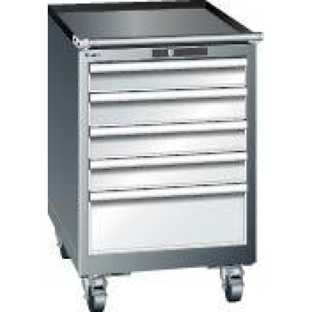 Schubladenschrank mit 5 Schubladen, fahrbar (Tiefe 572 mm) Produktbild img1 L