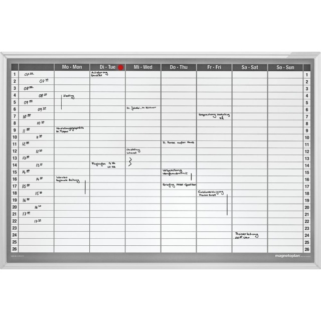 Wochenplaner 8x26 Felder Abm. 920 x 625 mm Magnetoplan Produktbild img1 L