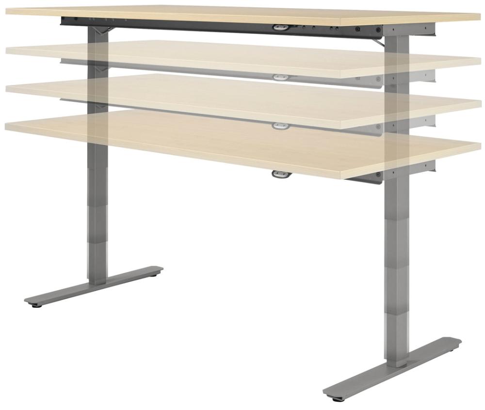 Schreibtisch Typ Flex, rechts, HxBxT: 650–1250x1800x800/1000 mm Produktbild img3 L