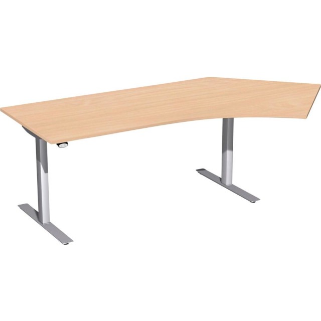 Schreibtisch Typ Flex, rechts, HxBxT: 650–1250x2166x800/1130 mm Produktbild img2 L