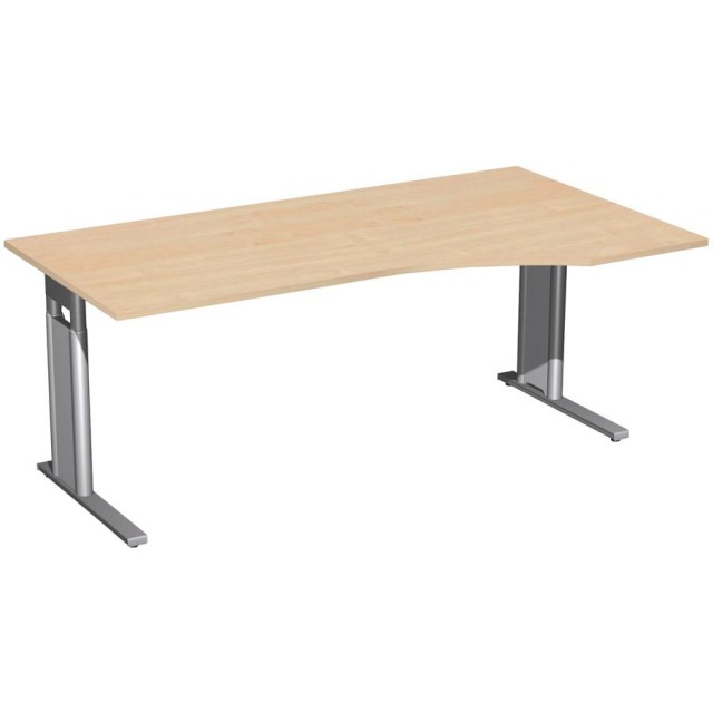 Schreibtisch C-Fuß "Pro", 680–820x1800x800/1000 mm (rechts) Produktbild img1 L