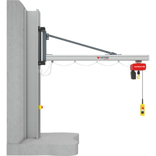 Kran Unilift UW 180° Wandausführung mit Elektrokettenzug Produktbild img1 L