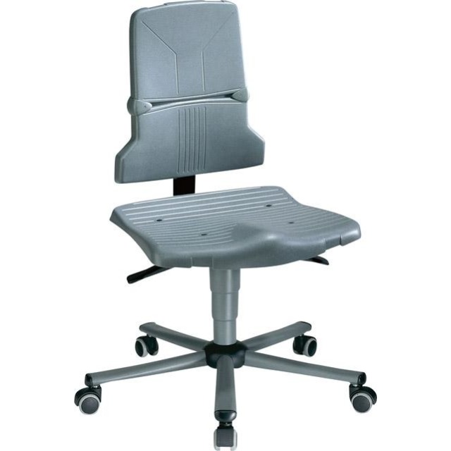Bimos Arbeitsstuhl 9803-1000 Sintec 2 grau Sitzhöhe 430-580 mm mit Rollen Produktbild img1 L