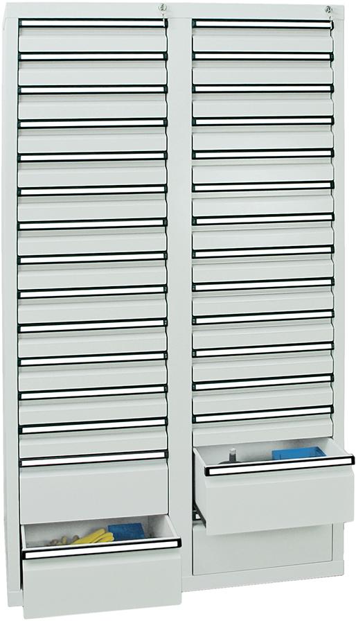 Schubladenschrank, 1800x1000x500 mm, Schubladen 26x 100/4x 200 mm Produktbild img2 L
