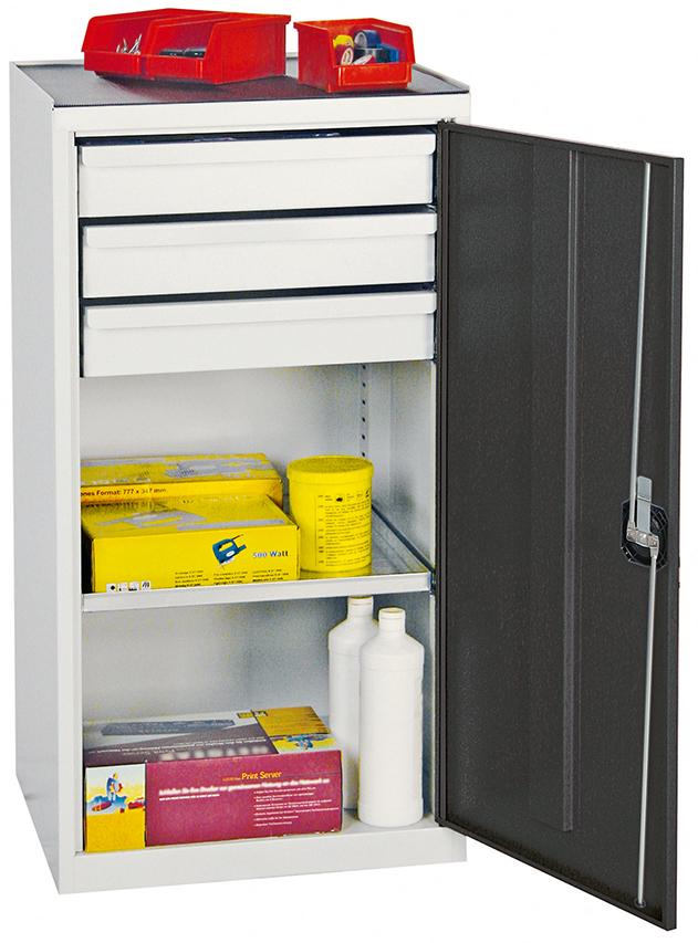 Werkzeug- und Materialschrank Serie 2000, 3 Schubladen, 1 Fachboden Produktbild img2 L
