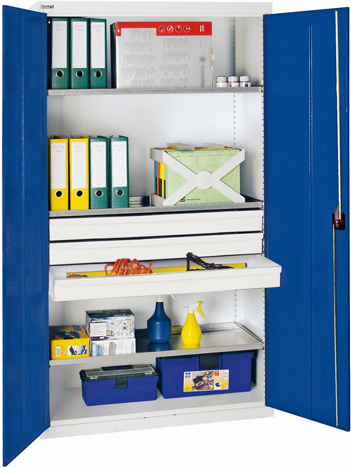 Werkzeug- und Materialschrank Serie 2000, 3 Schubladen, 3 Fachböden Produktbild img2 L