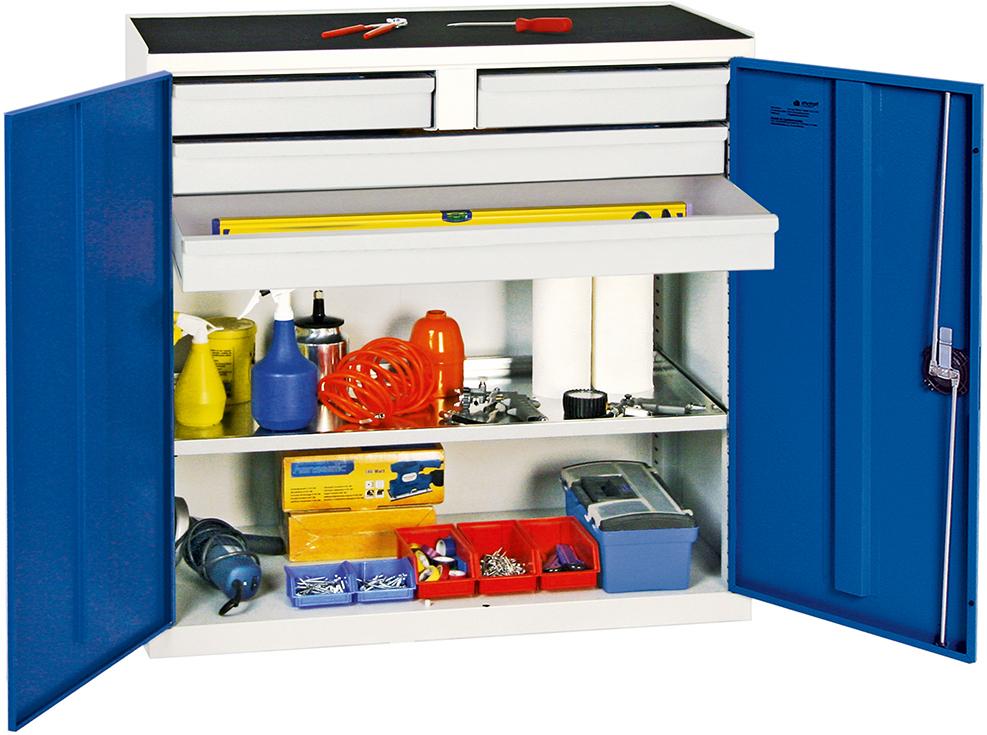 Werkzeug- und Materialschrank Serie 2000, 4 Schubladen, 1 Fachböden Produktbild img2 L