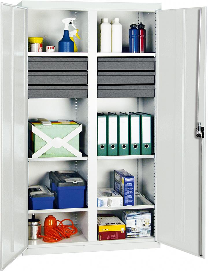 Werkzeug- und Materialschrank Serie 3000, 6 Schubladen, 6 Wannenboden, Mitteltrennwand Produktbild img1 L