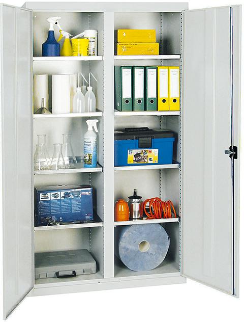 Werkzeug- und Materialschrank Serie 2000, 8 Fachböden und Mitteltrennwand Produktbild img2 L